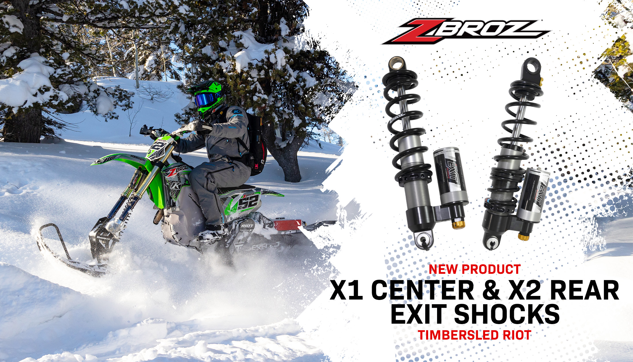 ZBROZ Timbersled Snow Bike Exit Shocks